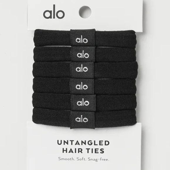 ALO Yoga Black Hair Ties/Bands Set of 6 | NWT - Picture 6 of 6